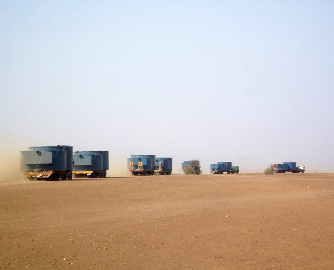 Conceptum Logistics - Tanks im LKW Konvoy aus Suedafrika nach Eritrea