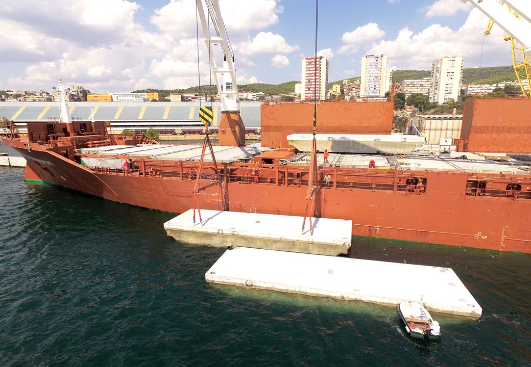 Conceptum Logistics - Breakwater pontoons ex Croatia to Canada