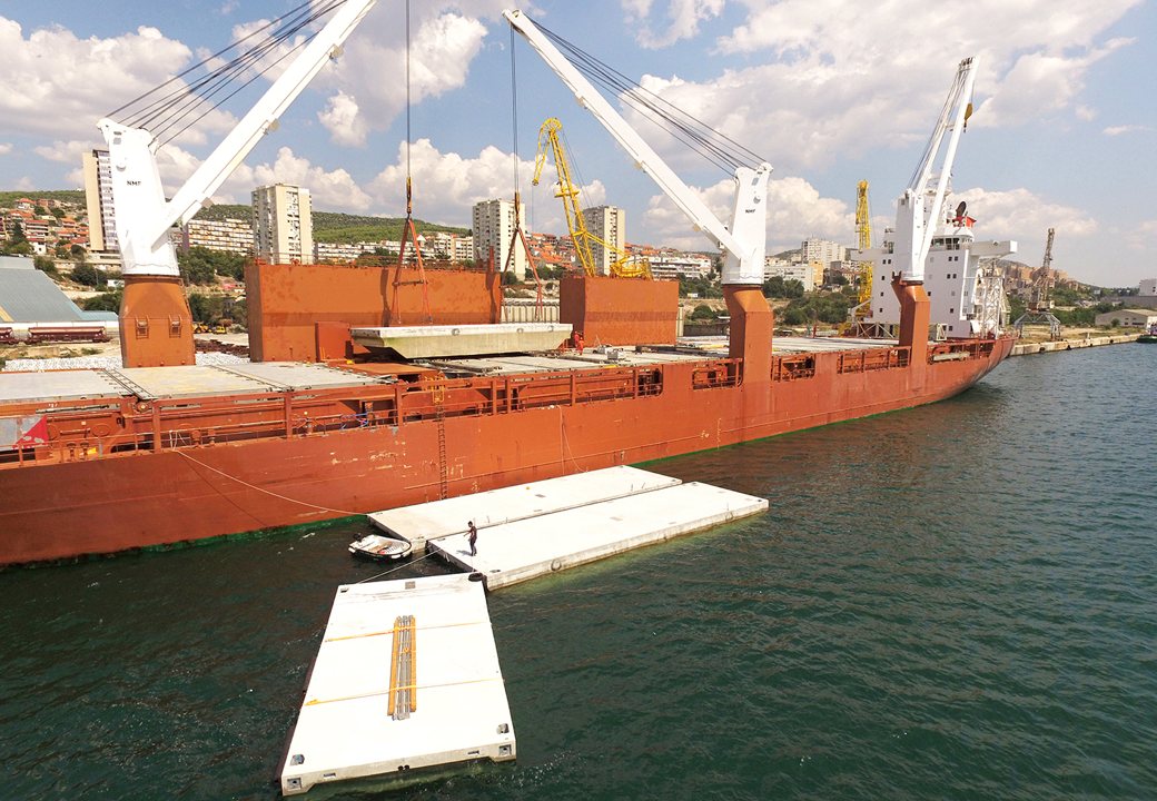 Conceptum Logistics - Breakwater pontoons ex Croatia to Canada